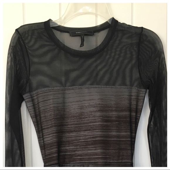 BCBG Max Azria Tracy Long-Sleeve Shirred Dress XXS - Picture 7 of 8